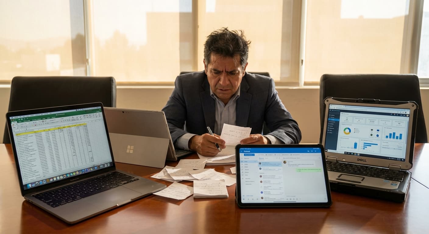 Director con múltiples sistemas abiertos